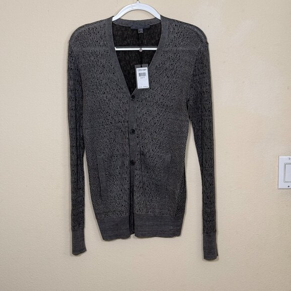 John Varvatos Grey Flannel Cardigan Sweater *NEW - Picture 1 of 11